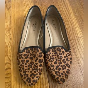 Leopard flats, size 9